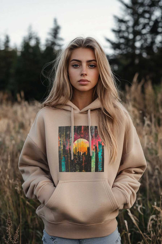 City Skyline Art Hoodie