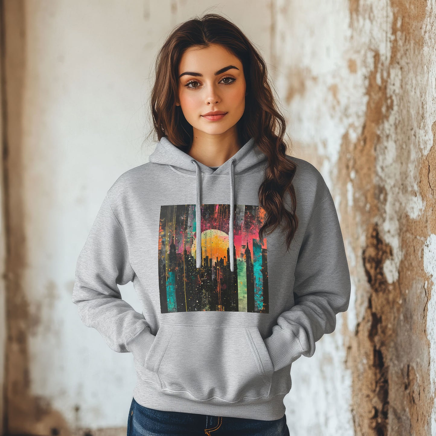 City Skyline Art Hoodie