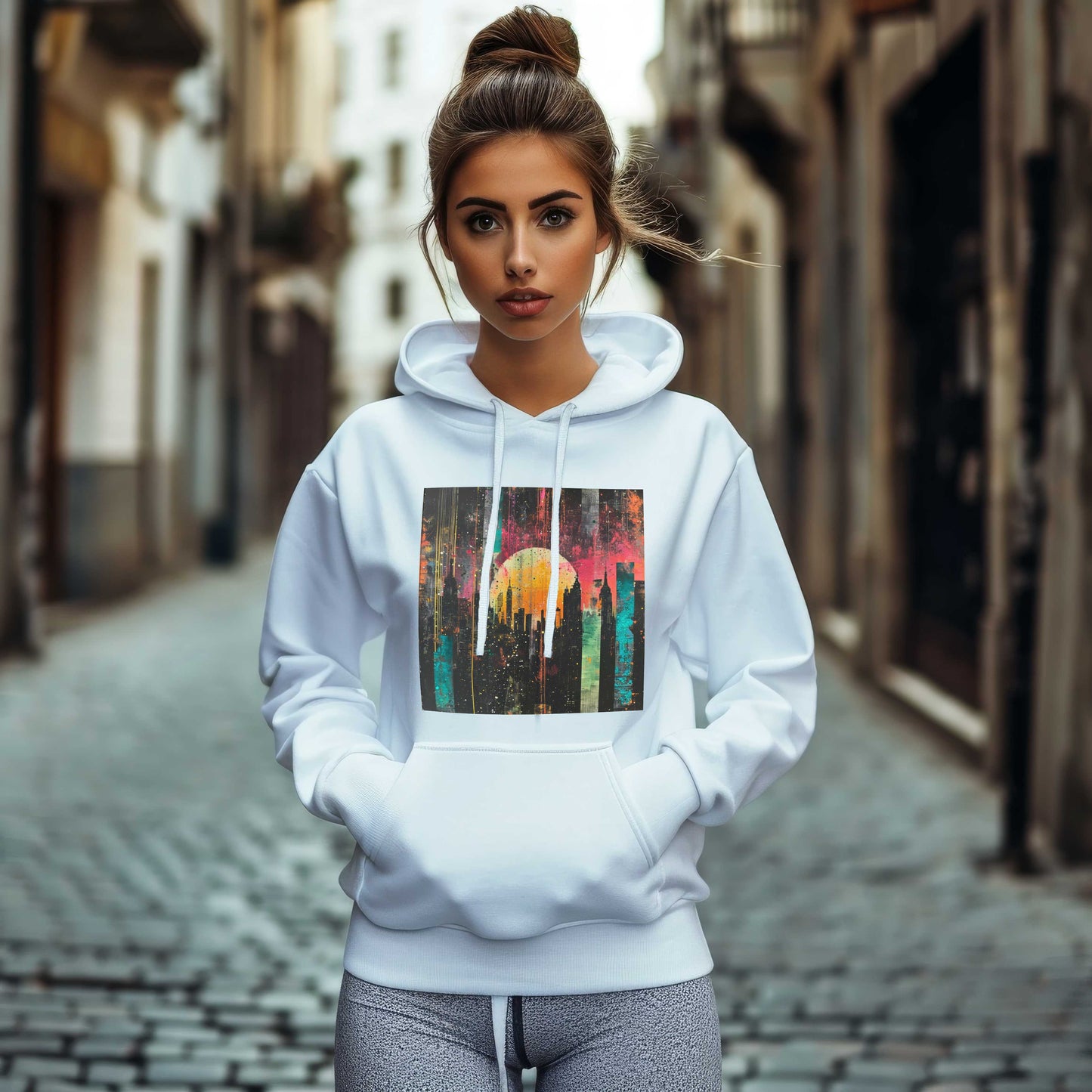 City Skyline Art Hoodie