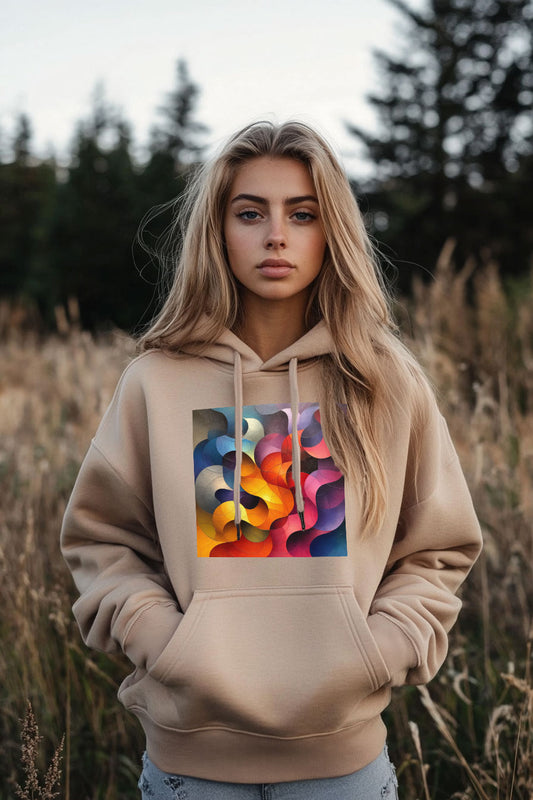 Colourful Waves Art Hoodie