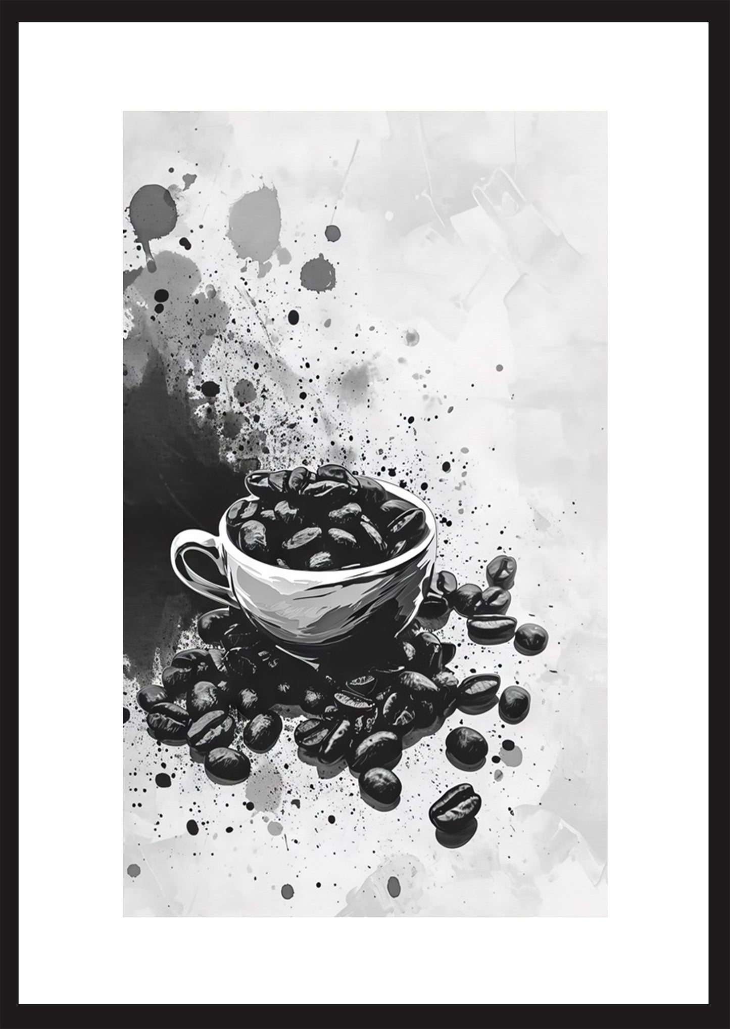 Cup of Beans in B&W