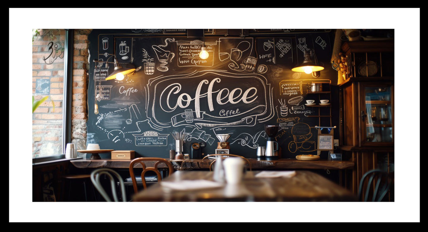 Coffee written in chalk