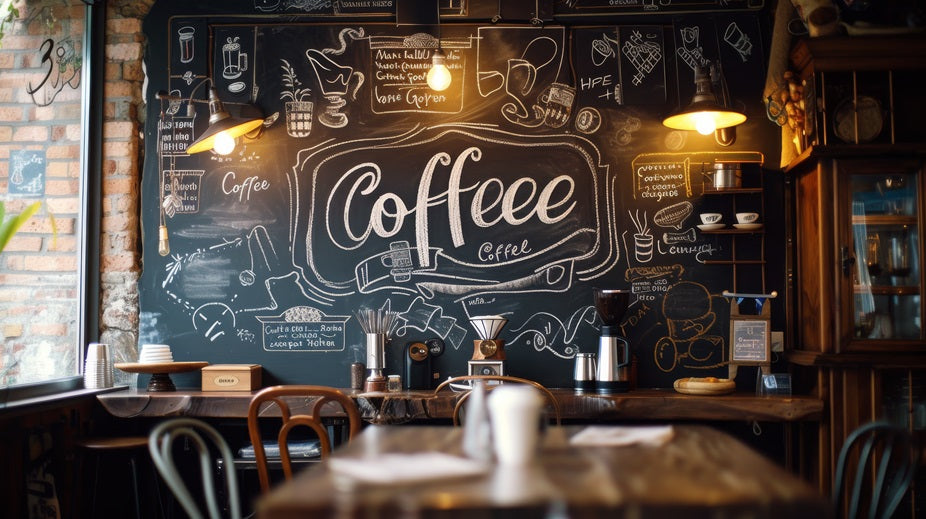 Coffee written in chalk