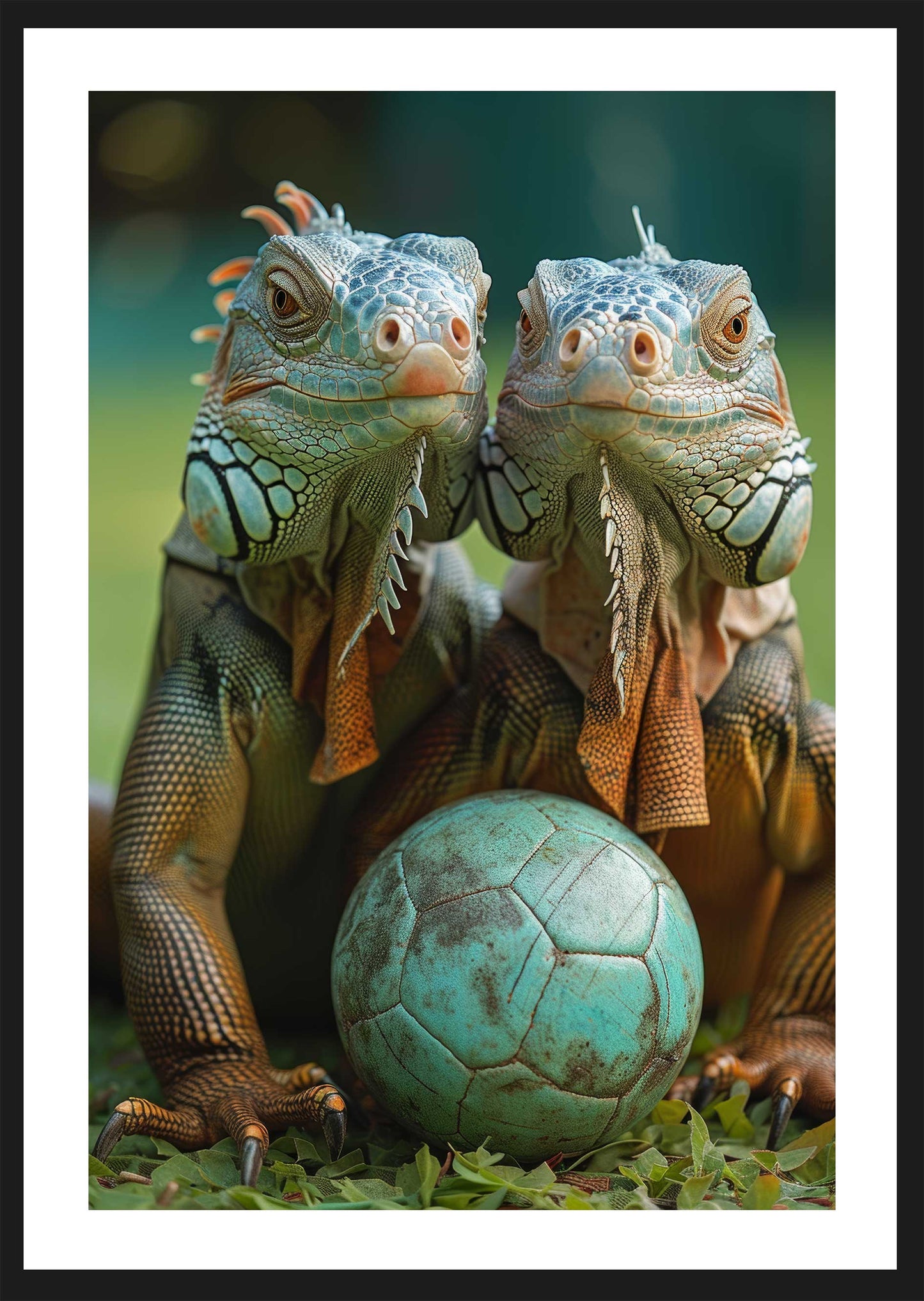 Iguanas with Ball