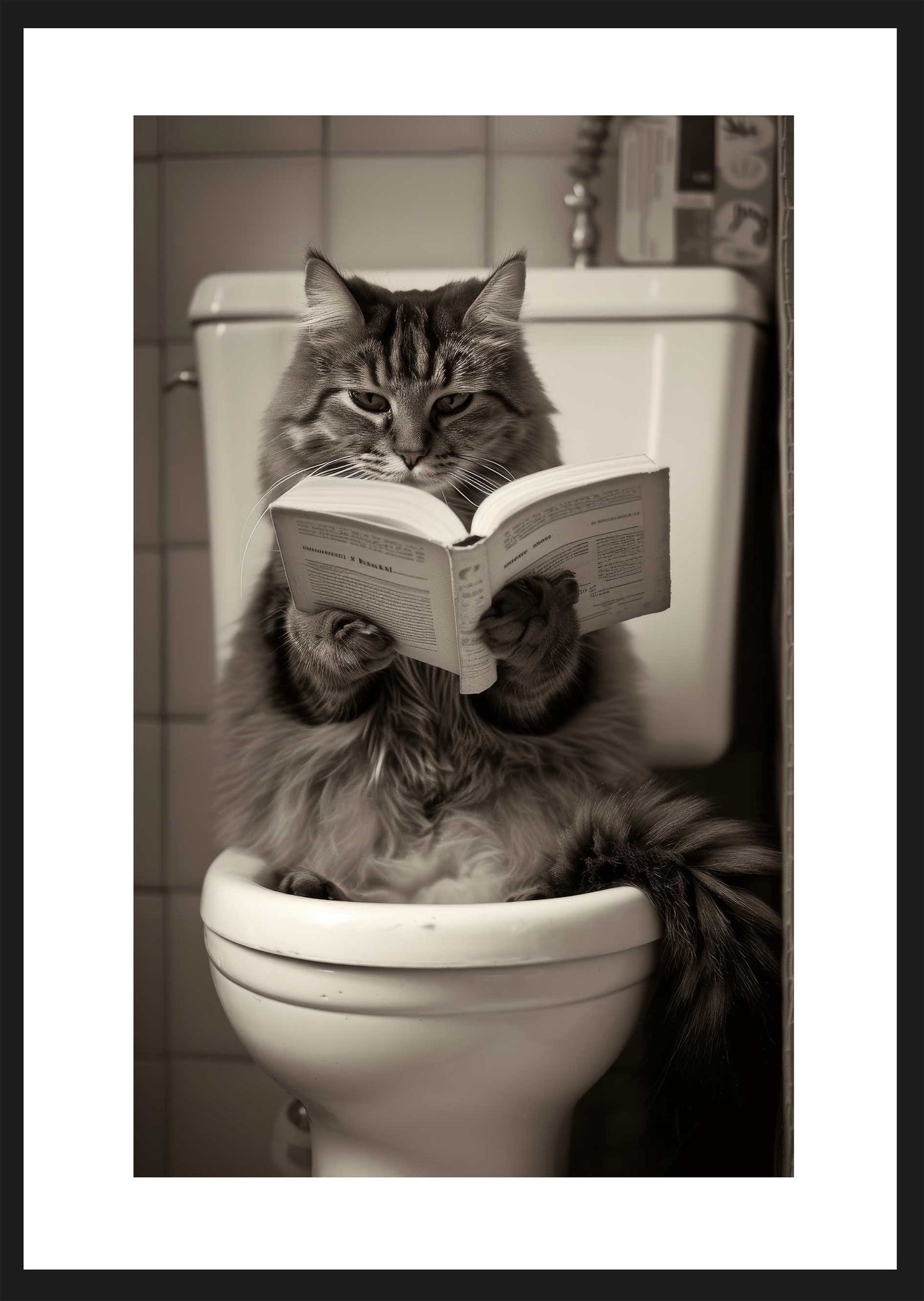 Cat on the Toilet