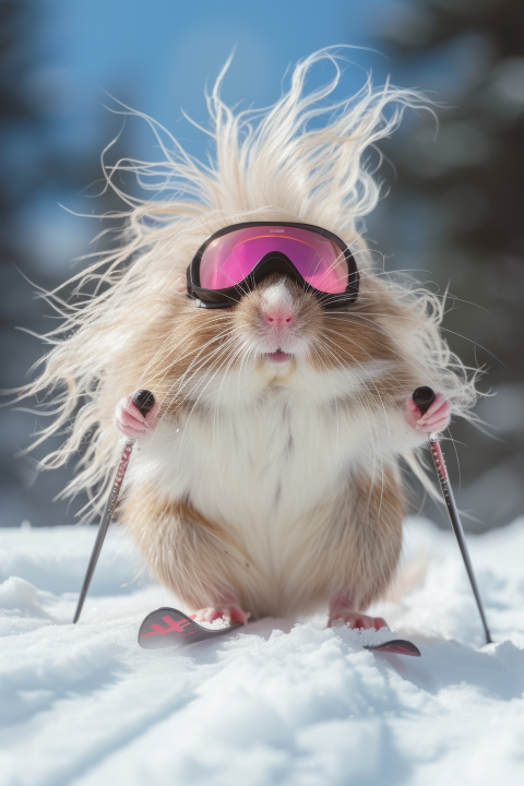 Skiing Hamster